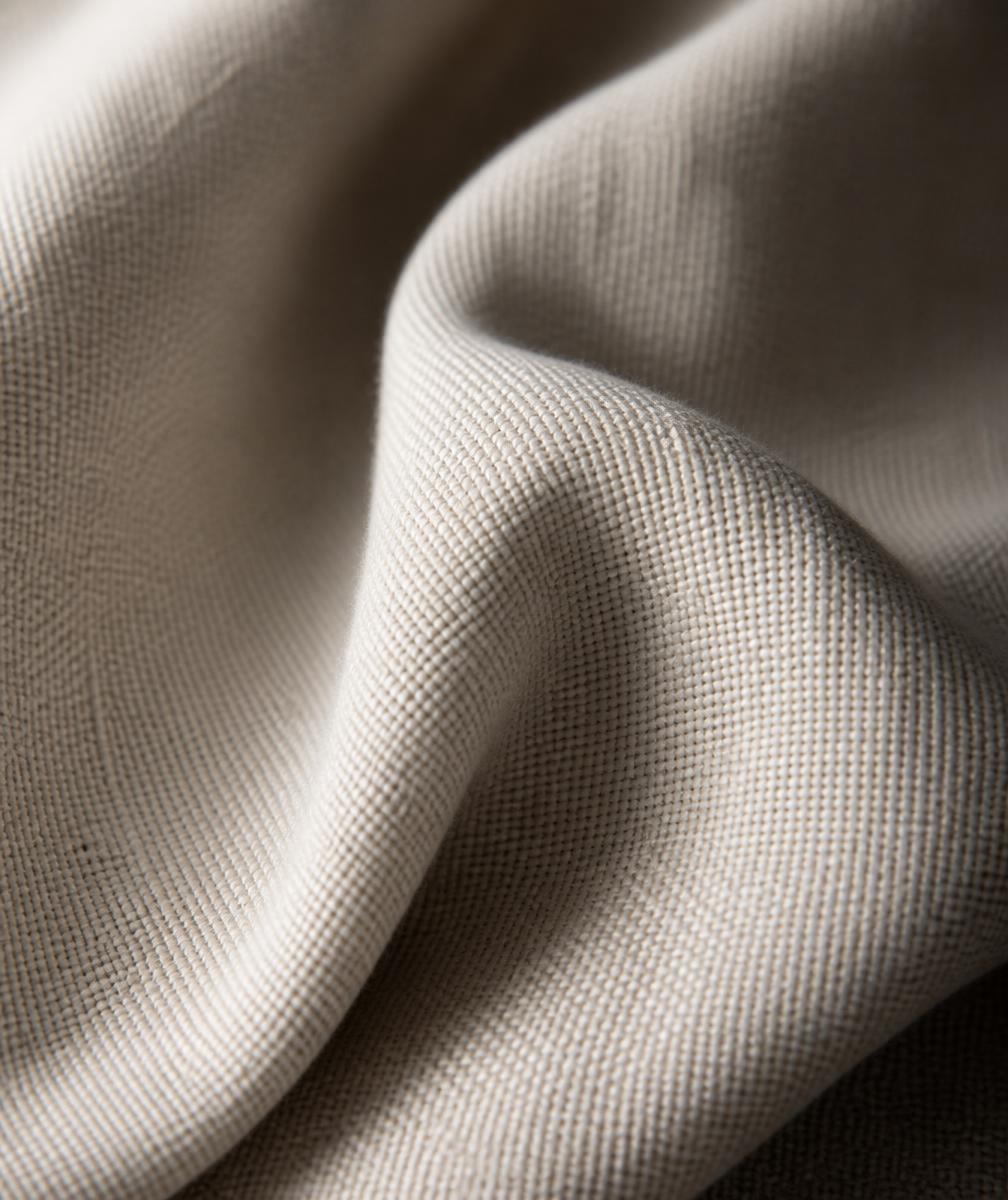 Pormenor de tecido de linho e cashmere de alta qualidade